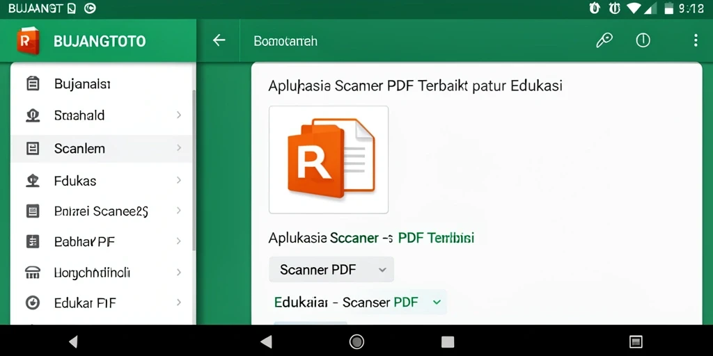 Antarmuka BUJANGTOTO yang sederhana dan intuitif untuk pemindaian PDF.