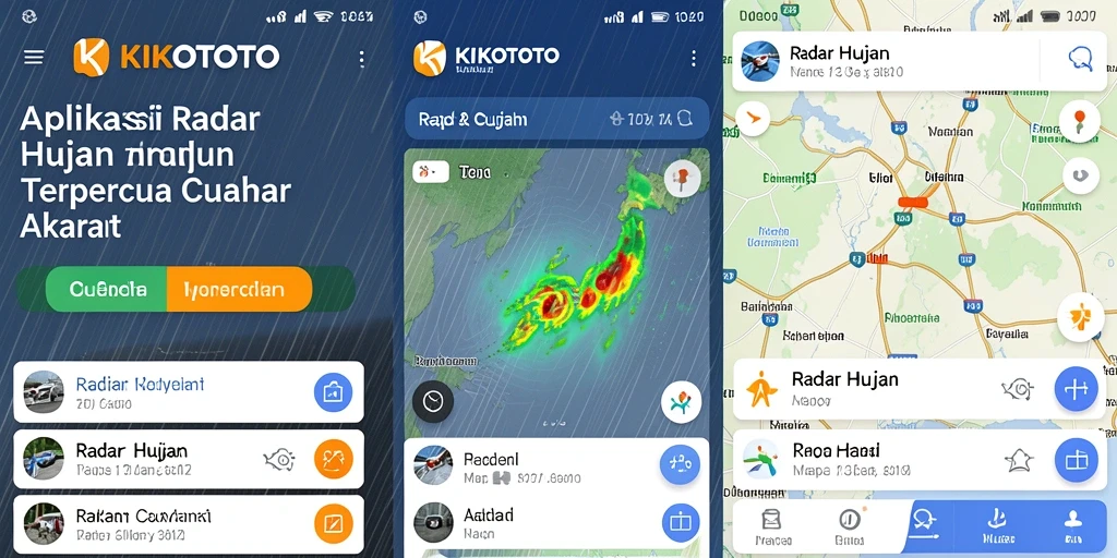 Tampilan antarmuka KIKOTOTO yang menampilkan radar hujan secara detail.