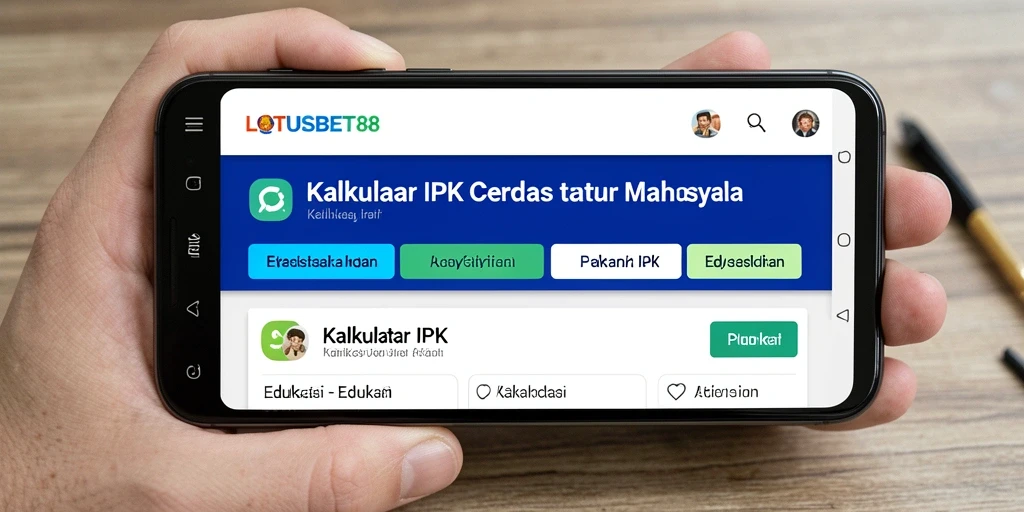 Antarmuka LOTUSBET88 menampilkan kalkulator IPK yang sederhana dan informatif.