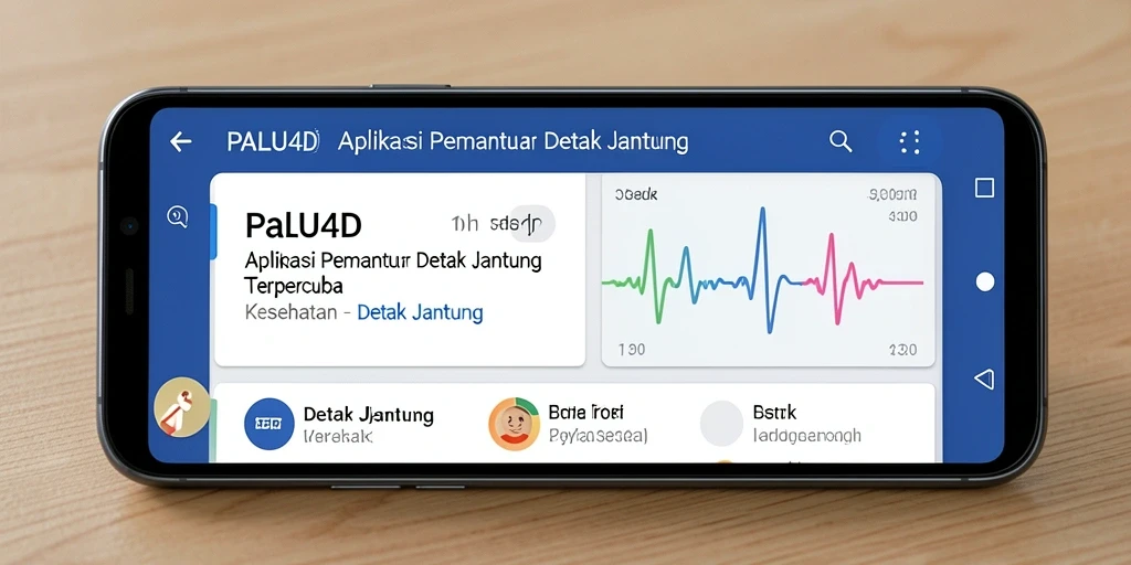 Tampilan antarmuka utama PALU4D yang memudahkan pemantauan detak jantung.