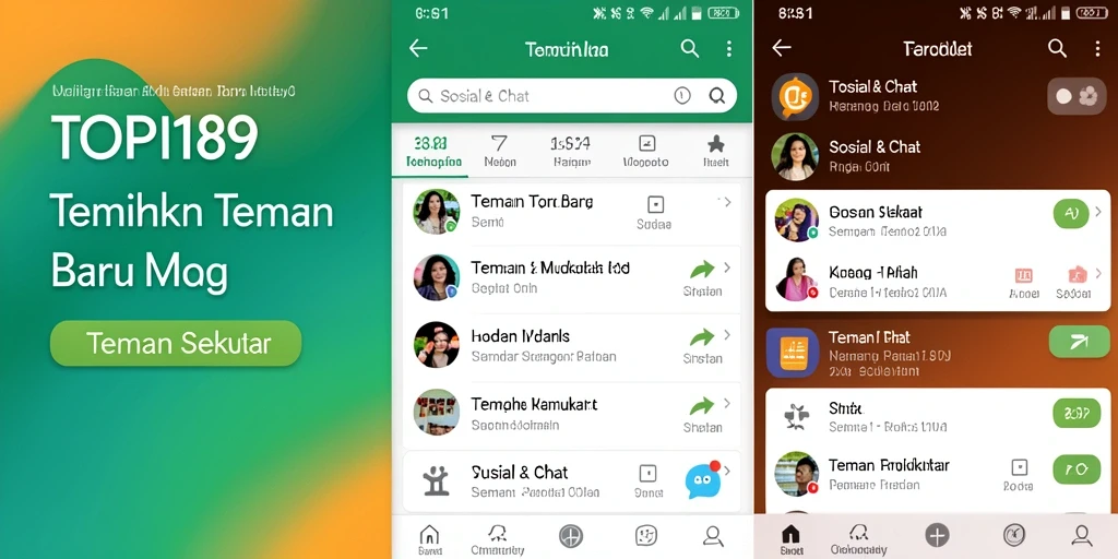 Tampilan antarmuka pengguna TOPI189 yang sederhana dan menarik.