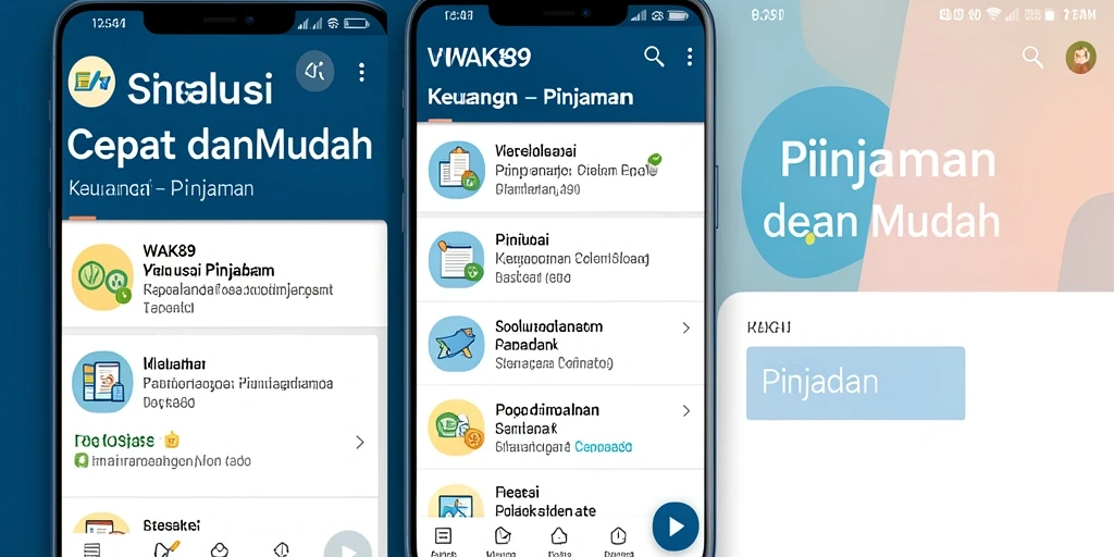 Tampilan antarmuka WAK89 yang user-friendly untuk pengajuan pinjaman.